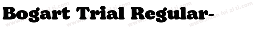 Bogart Trial Regular字体转换